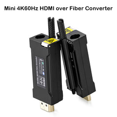 Мини 4K@60 Гц HDMI по оптоволокну конвертер, LC одномодовый одинарный оптоволоконный до 1 км, EDID, с блокировкой несжатый без потерь высокоскоростной 10 Гбит/с, пара