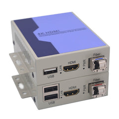 Оптоволоконные преобразователи 4K HDMI без сжатия, Full HD видео и аудио по оптоволоконному удлинителю, в комплект входят трансиверы 10G SFP, одномодовый LC до 10 км, поддержка KVM и 4Kx2K