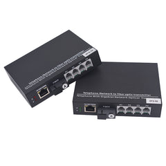 Медиаконвертеры POTS RJ11 для телефонии и Gigabit Ethernet по оптоволокну - Pots Phone PCM Voice Over Fiber Optic, оптический приемопередатчик SC, одномодовый 20 км, многомодовый 500 м