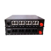 8-канальный телефон POTS и RJ45 Ethernet по оптоволоконным удлинителям 1 комплект, телефонные волоконно-оптические преобразователи PBX FXO/FXS FC одномодовое одиночное волокно 20 км поддержка звонка с идентификацией вызываемого абонента и факса