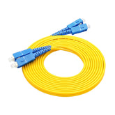SC to SC OS2 Fiber Optic Singlemode Jumper Duplex 9/125 Fiber Optic Cord for SMF SFP Transceiver, Yellow