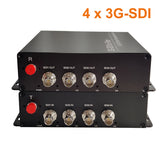 Professional 4 channel 3G-SDI HD-SDI Fiber Converters,Uncompressed HD Video Audio transmission by Fiber,Singlemode up to 20Km Support 3G SDI, HD SDI Camera