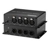 4-портовые XLR сбалансированные аудиоволоконные преобразователи SM 20 км, профессиональное качество вещания, 1 пара