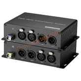 XLR Balanced Audio over Fiber Optic Extender A Pair- Singlemode up 20Km LC SFP Include Uncompressed Broadcast grade Professional Crystal Clear Sound