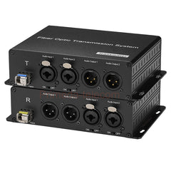 48 В Phantom XLR сбалансированный аудио в оптоволоконные преобразователи-удлинители - BIDI 2 канала, LC одномодовый одинарный оптоволоконный кабель 20 км SFP включает в себя несжатый профессиональный кристально чистый звук A пара