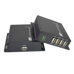 4 порта USB2.0 по оптоволоконному удлинителю, USB-оптоволоконные преобразователи адаптер-разветвитель, одномодовое одиночное оптоволокно до 250 м и многомодовое до 250 м, для U-диска, принтера, сканера, комплект