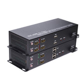 2 channel 1080P HDMI over Fiber Optic Extender Media Converter, With 2 KVM and 2 independent 3.5mm Audio -SC Singlemode Single Fiber Up 20Km Multimode 500m ,Transmitter and Receiver Included