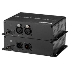 2-портовые сбалансированные аудиоволоконные преобразователи-удлинители, профессиональный вещательный класс 3-контактный XLR через ST SC FC LC одномодовое волокно 20 км