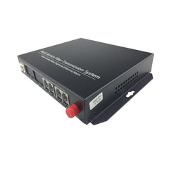 4-канальный телефон POTS RJ11 RJ45 Ethernet через оптоволоконные удлинители 1 комплект, телефонные волоконно-оптические преобразователи PBX FXO/FXS FC одномодовое одиночное волокно 20 км поддержка звонка с идентификацией вызываемого абонента и факса