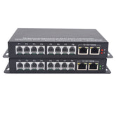 POTS RJ11 Telephone Over Fiber Optic Converters, Gigabit Ethernet RJ45 over Fiber extender 1 Set- SC Singlemode 20Km and Multimode 500m