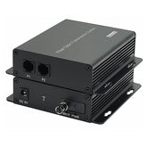 2 Port POTS Telephones Extender over Fiber - Uncompressed Professional Quality PCM Landline Phone Fiber Converter, ST optical transceiver, Singlemode 20Km Multimode 500M -A set Support Called id, Ring and Fax