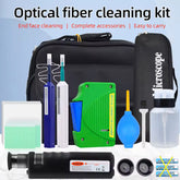 Fiber Optic Cleaning Tool Kit MPO Cleaning Pen 2.5MM/1.25MM end Face Cleaner 400 Fiber Optic Magnifying Glass Cleaning Box