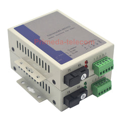 2 BIDI RS485/RS422 data over fiber optic Extenders SC Singlemode up 20Km Multimode 500m A set