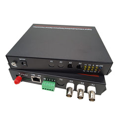 Многофункциональный 3 видео Ethernet RS 232 по оптоволоконному удлинителю медиаконвертер адаптер ST одномодовый до 20 км передатчик и приемник 1 пара