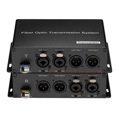 48 В Phantom XLR сбалансированный аудио в оптоволоконные преобразователи-удлинители - BIDI 2 канала, LC одномодовый одинарный оптоволоконный кабель 20 км SFP включает в себя несжатый профессиональный кристально чистый звук A пара