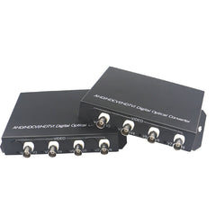 4 порта 2MP Видео по оптоволокну Удлинители Несжатый Lossless, Волоконно-оптические видеопреобразователи FC Одномодовые до 20 км, поддержка 1080p 960p HD TVI CVI AHD и аналоговых камер, набор