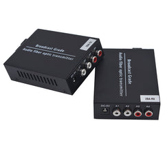 Двунаправленные 2-портовые аудио волоконно-оптические преобразователи, набор, несбалансированный аналоговый RCA аудио удлинитель по оптоволокну, SC одномодовое одноволоконное до 20 км многомодовое 500 м для вещательной системы внутренней связи