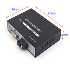 DVI через оптоволоконный удлинитель с 3,5-мм аудиоразъемом, оптические преобразователи аудио- и видеосигнала 1080P Full HD DVI, одномодовый одноволоконный кабель SC до 20 км (12,4 мили). Комплект