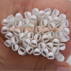 Высококачественные ленточные защитные рукава для сварки оптоволоконных кабелей 40 мм, D-образный керамический укрепительный штифт, вмещают до 12 волокон - 100 шт.