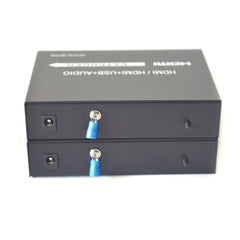 Удлинитель HDMI по оптоволокну с KVM и стерео 3,5 мм аудио, оптоволоконные преобразователи HDMI 1080P, пара SC Singlemode 20 км и Multimode 500 м