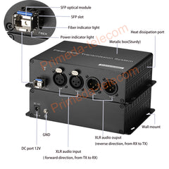 Сбалансированный звук XLR по оптоволоконному удлинителю A Pair - одномодовый до 20 км LC SFP включает в себя несжатый профессиональный кристально чистый звук вещательного уровня