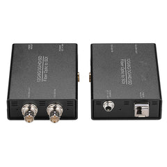 12G/6G/3G/HD-SDI over Fiber Extenders Up to 10Km ,1 port Bidirectional 12G SDI Video Fiber Converters Adapter Uncompressed w/ two 12G SFP optical module and hot shoe, Professional Broadcast gradeA set