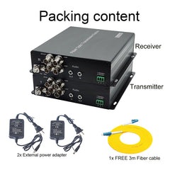 2 Port 3G-SDI Video Audio RS485 over Fiber Optic Converters A pair, LC optical module,Single mode single fiber up 20Km,Professional quality