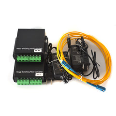 8-канальные оптоволоконные преобразователи с замыканием контактов, комплект - одномодовое оптоволокно SC до 20 км, многомодовое 500 м для открывания и закрывания дверей, контроля доступа на входе, системы сигнализации и многого другого