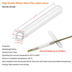 Предварительно усаженная лента для защиты оптоволоконных соединений 40 мм прозрачная 100 шт.