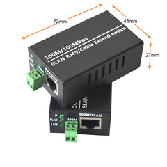 Удлинители IP Ethernet по витой паре до 300 м (1000 футов), Ethernet по сетевому кабелю RJ45 Cat5/6 до 500 м (1650 футов) для HD сетевых IP-камер, 2 шт.