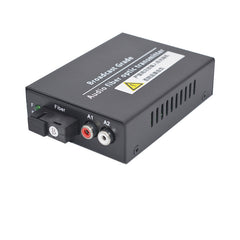 Bidirectional 1 port Audio Fiber Converters A set,Unbalanced Analog RCA Audio Extender Over Fiber,SC Singlmode Single Fiber Up 20Km Multimode 500m For Broadcasting Intercom System