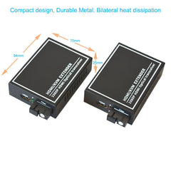 Удлинители HDMI по оптоволокну, преобразователи HDMI в оптоволокно 1080p - SC одномодовое одно волокно до 20 км без сжатия, комплект