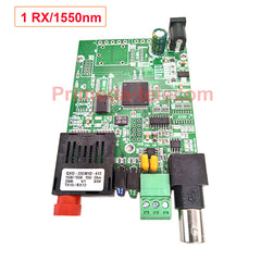 1 Cvbs Analog Video over Fiber Optic Converter with RS485 data for PTZ, FC Optical tranceiver Singlemode Single Fiber Up 20Km for Analog Camera