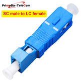 SC Male to FC/LC/ST Female Hybrid Fibre Optic Connector Adapter SM 9/125μm Simplex Fibre Optic Converter Coupler, for Optical Power Meter Red Light Pen FTTH Patch Cord Pigtail,1PCS