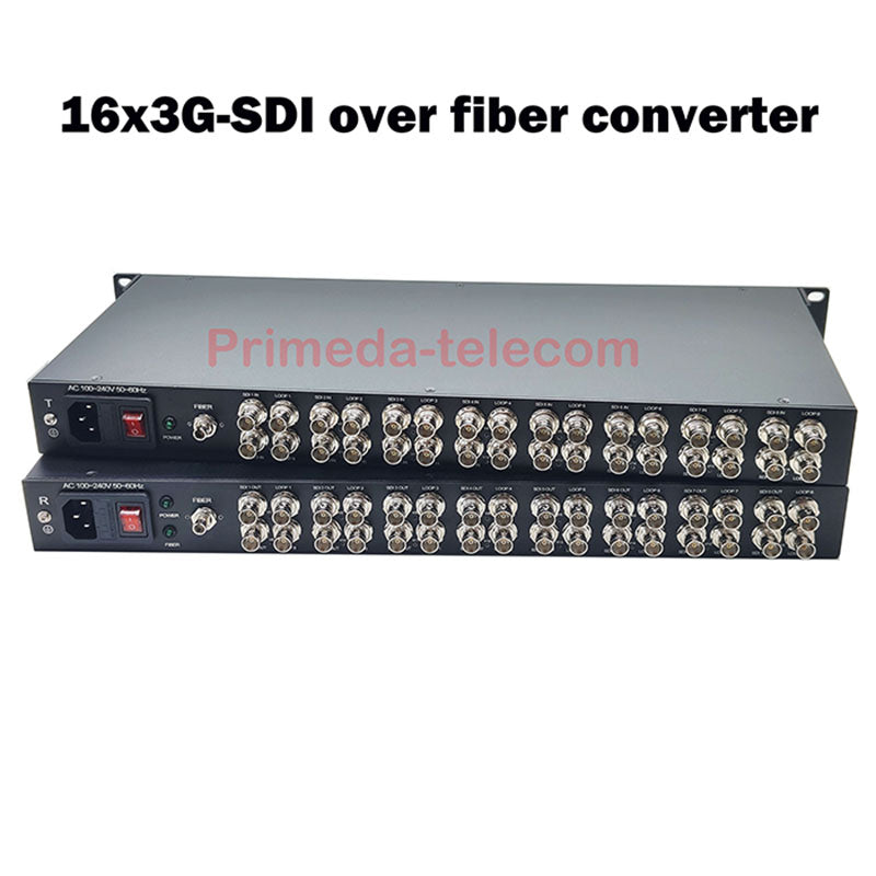 16-портовый 3G/HD-SDI по оптоволоконному медиаконвертеру FC с выходом HD-видео и аудио по оптоволоконному удлинителю, вещание без сжатия и потерь, профессиональное качество, одномодовый до 20 км, пара