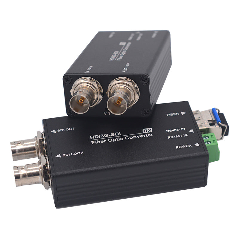 Mini 3G-SDI Video Over Fiber Optic Converters,LC Singlemode up 20Km (12.4mi),Multimode up to 500m .with 2 SFP Optical Module,Compatible with 3G-SDI,HD-SDI Camera