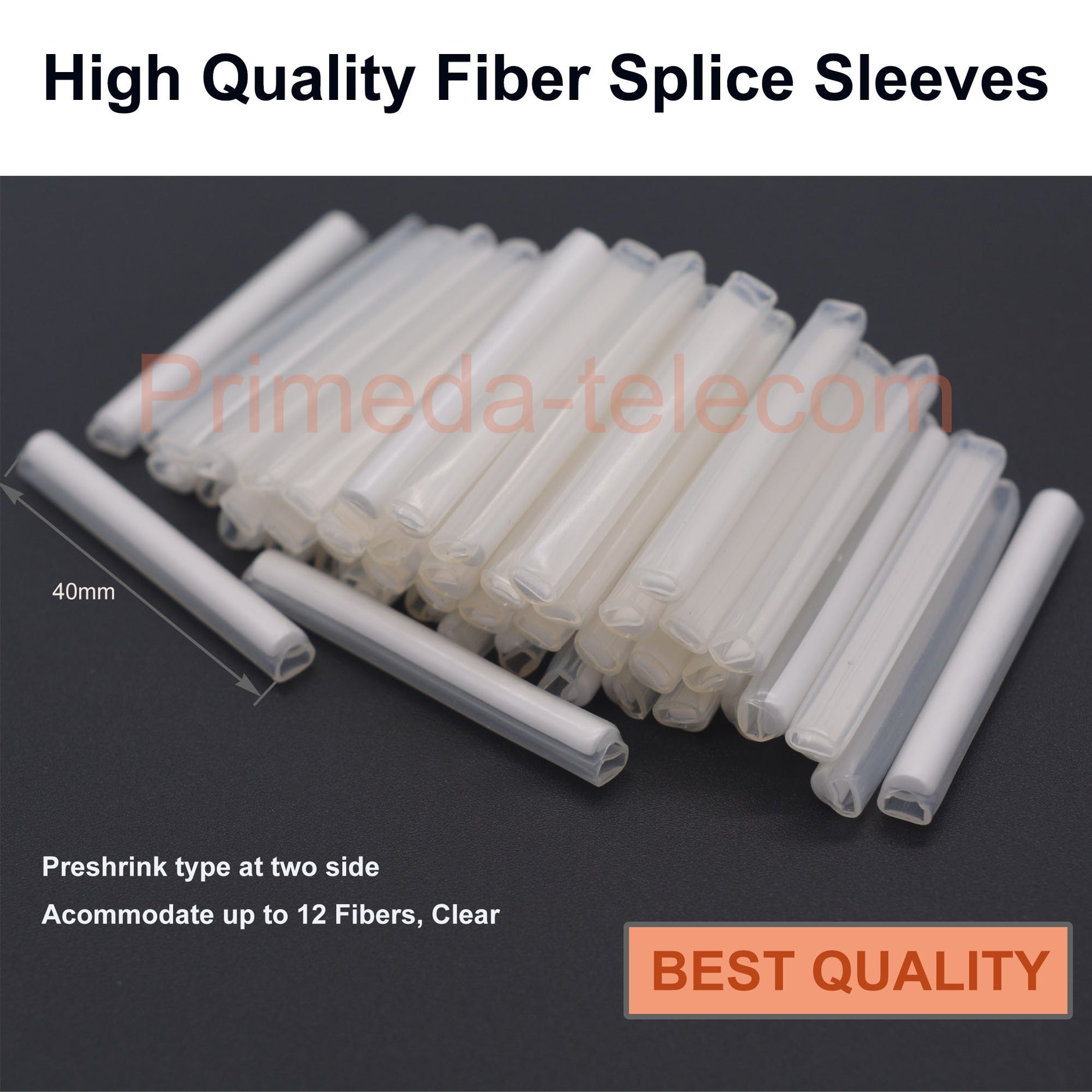 Sourcing Map 15mm 1.35mm OD Fiber Optic Sleeves, 2 Ends Pre-Shrunk Fiber Optic Fusion Splice Tube Protector Sleeves, Clear Heat Shrinkable Tubing 100pcs - View #4