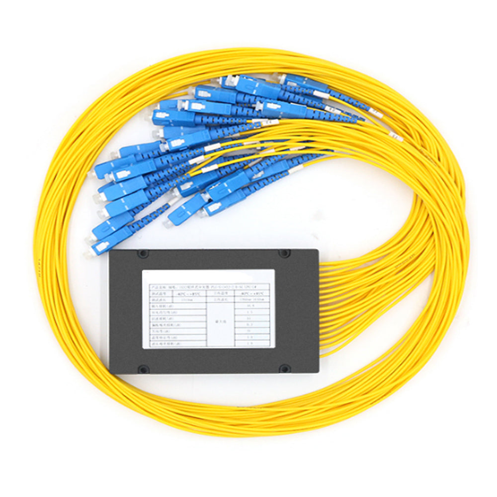 FBT Fiber Optic Splitter Singlemode FC/UPC PLC Splitter Module SM 1M 1x2 1x4 1x8 1x16 1x32 High Reliability