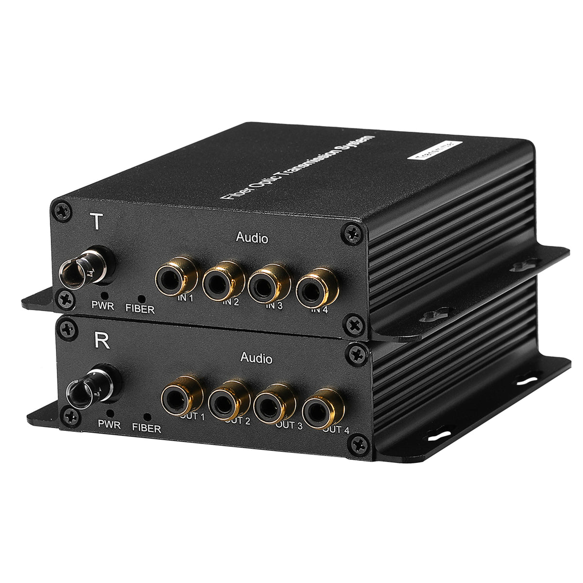 Convertidores de audio RCA no balanceados por fibra - Módulo óptico ST, SM 20Km 1 par