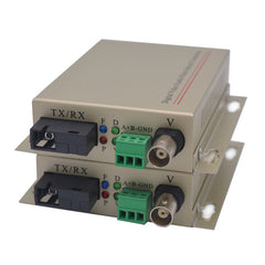 1-портовый видеоконвертер через оптоволокно с данными RS485 для PTZ, A set, Optical SC, Singlemode и Multimode. Поддержка аналоговых камер PAL, NTSC, SECAM