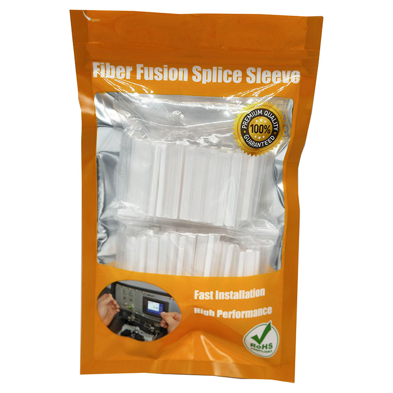 Ribbon mass Fiber fusion splice sleeves 40mm up to 12 fibres Clear 100pcs