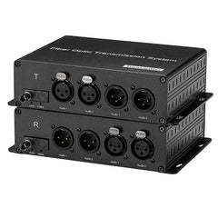 2 BIDI XLR сбалансированный аудио по оптоволоконному преобразователю удлинитель - ST SC FC одномодовый 20 км профессиональный 1 пара