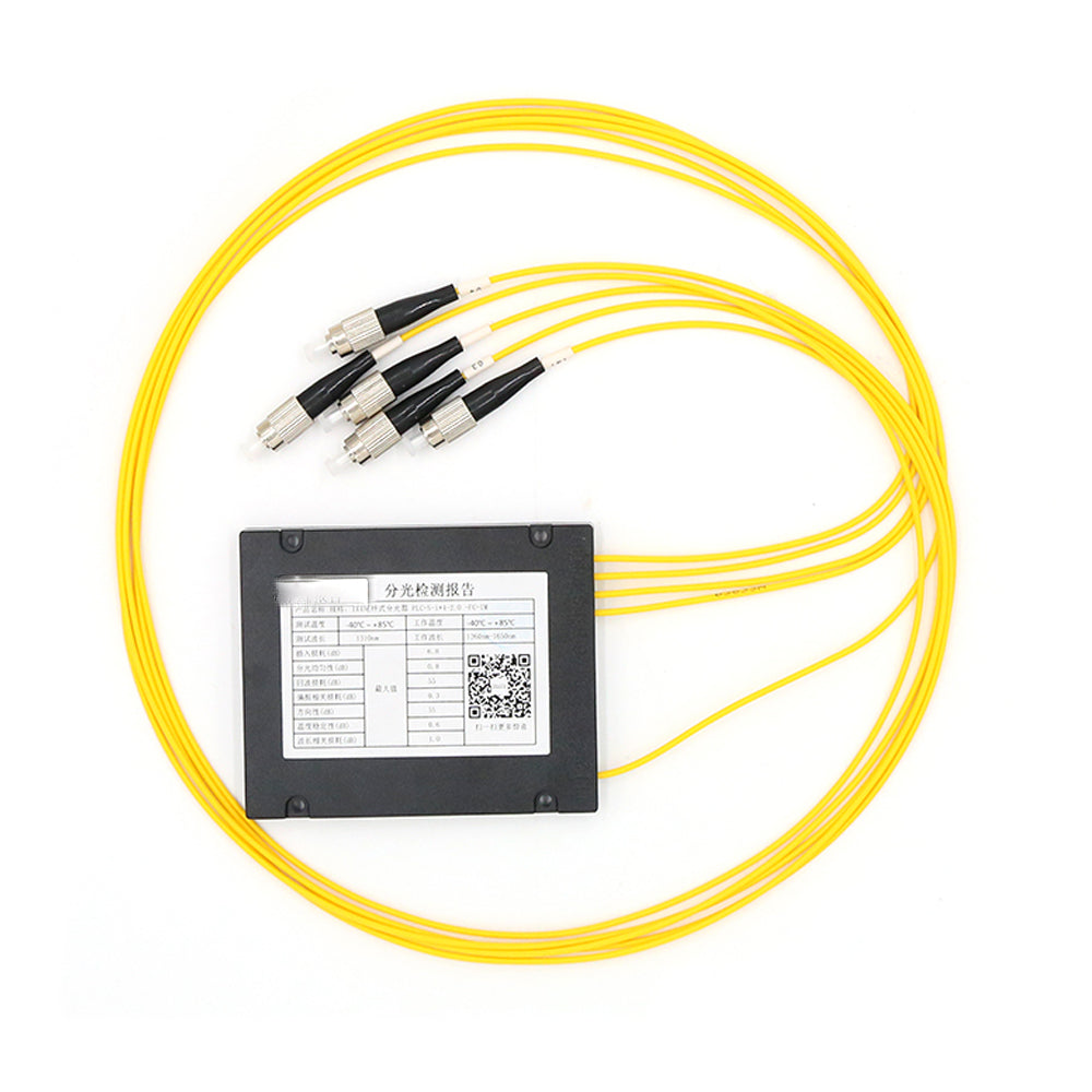 FBT Fiber Optic Splitter Singlemode FC/UPC PLC Splitter Module SM 1M 1x2 1x4 1x8 1x16 1x32 High Reliability
