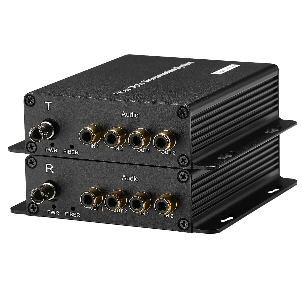 Convertidores de audio RCA no balanceados por fibra - Módulo óptico ST, SM 20Km 1 par