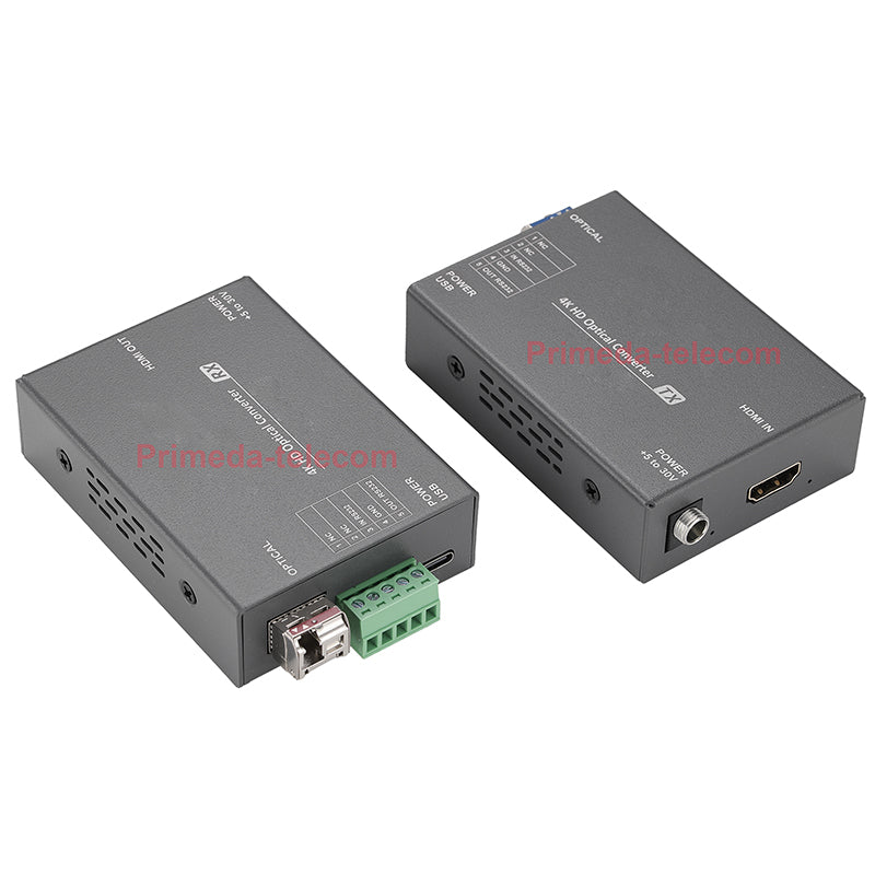 Extensor HDMI de fibra óptica 4K@60Hz 18Gbps de alta velocidad con RS232 SFP LC Monomodo de fibra única hasta 10km Grado de transmisión profesional Latencia cero