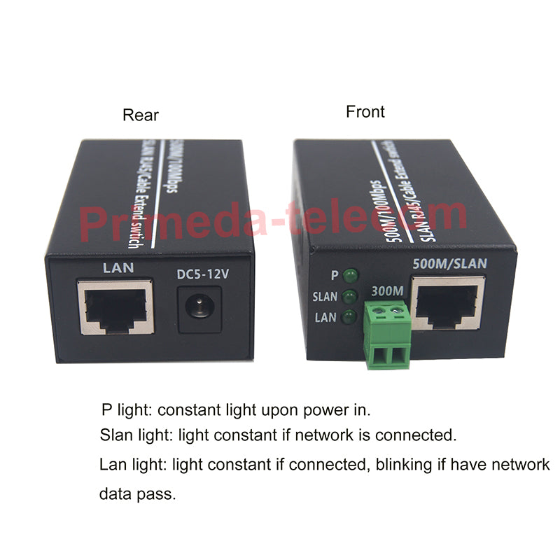 IP Ethernet Over Twisted Pair Extenders up to 300M(1000FT),Ethernet Over RJ45 Cat5/6 Network Cable up to 500M (1650FT) for HD Network IP Cameras 2 Pack