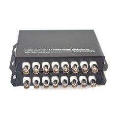 8 Channel Analog Video Fiber Converters FC Singlemode Up 20Km For Analog Camea CCTV Video Monitoring Security Systems And More