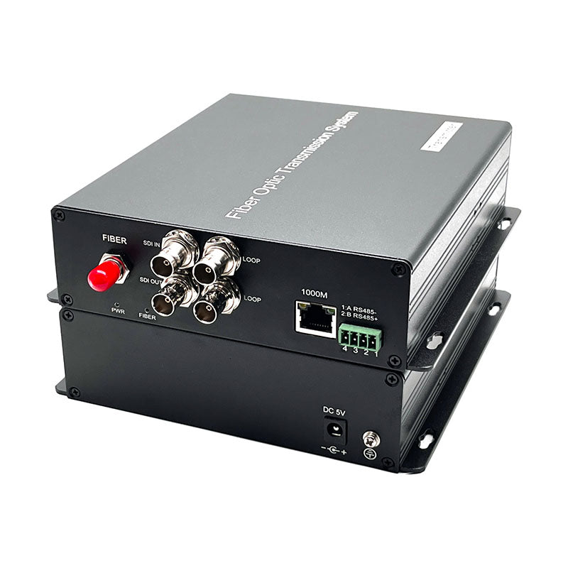 1 BIDI 3G-SDI Video Gigabit Ethernet RS485 over Fiber Optic Media Converters, Uncompressed, Broadcasting grade professional quality, Real-time Video audio transmission No delay