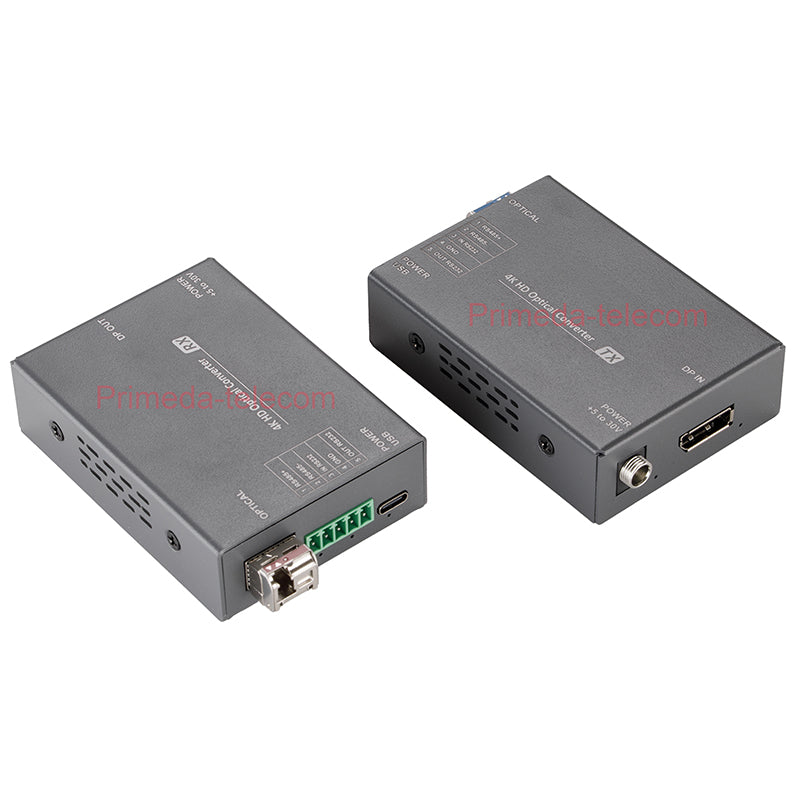 Extensor Displayport DP sobre fibra óptica 4K@60Hz con RS485 RS232 SFP LC monomodo fibra única hasta 10km Calidad profesional de emisión Latencia cero