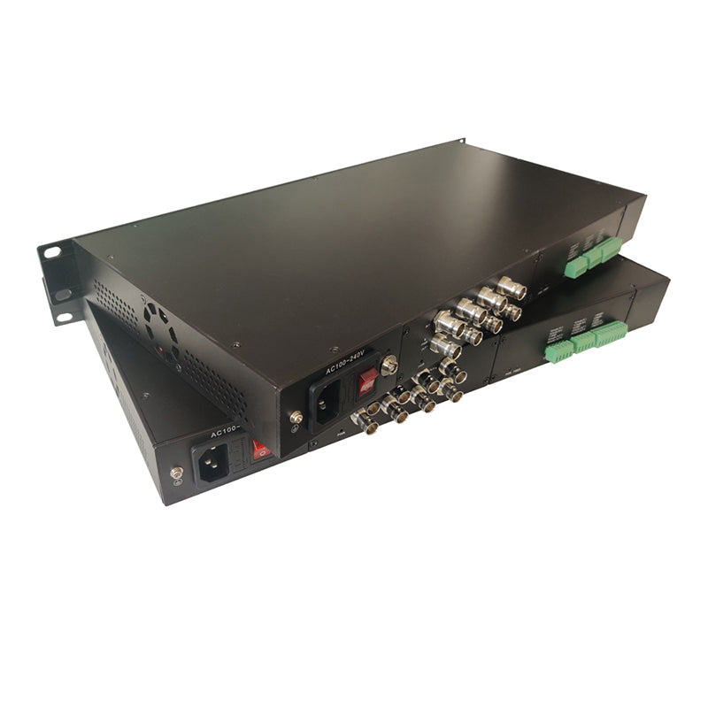 4 channel Bidirectional 3G-SDI Video Audio RS485 RS232 Fiber Optic Media converter,FC SM 20km Professional, Support 1080p 60HZ 50Hz 30Hz more